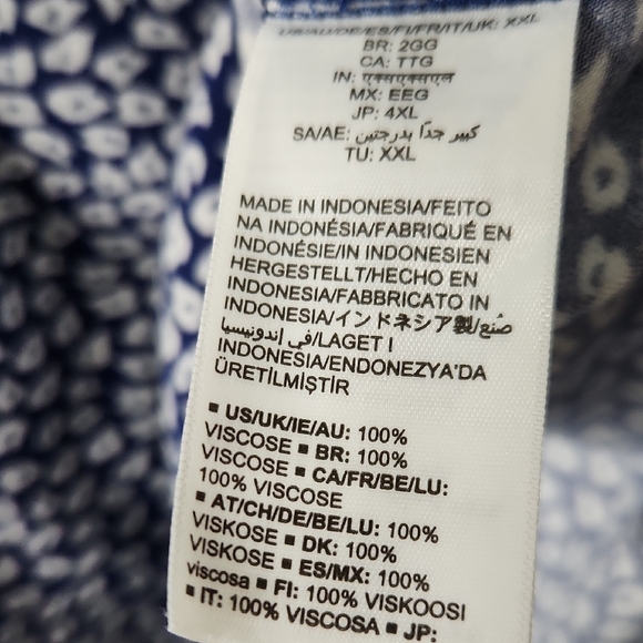 Amazon Essentials Navy Blue and White V-Neck Printed Tunic - Picture 4 of 8